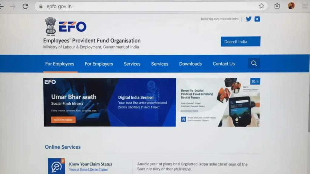 EPFO New Website epfo.gov.in