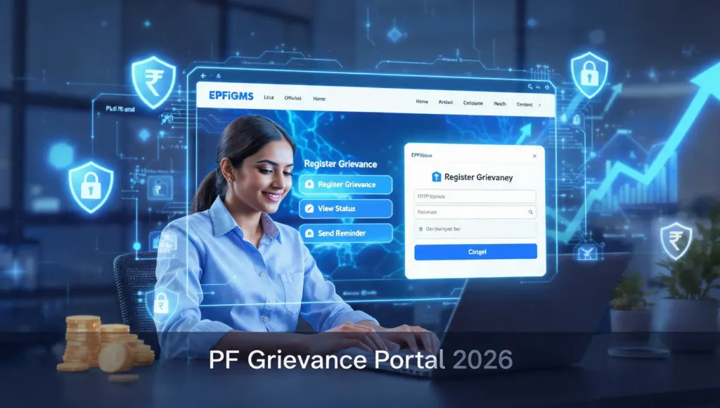 PF Grievance Portal EPF Grievance Status Check, Registration, Login aur WhatsApp Number का पूरा गाइड 2026